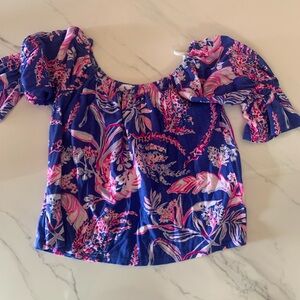Lilly Pulitzer Vibrant Blue and Pink Top